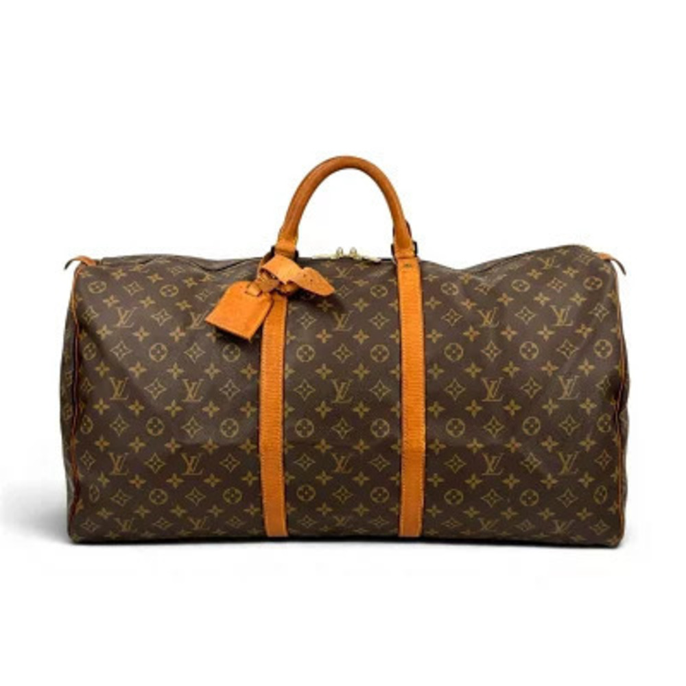 Louis Vuitton Keepall Monogram Canvas Travel Bag Brown